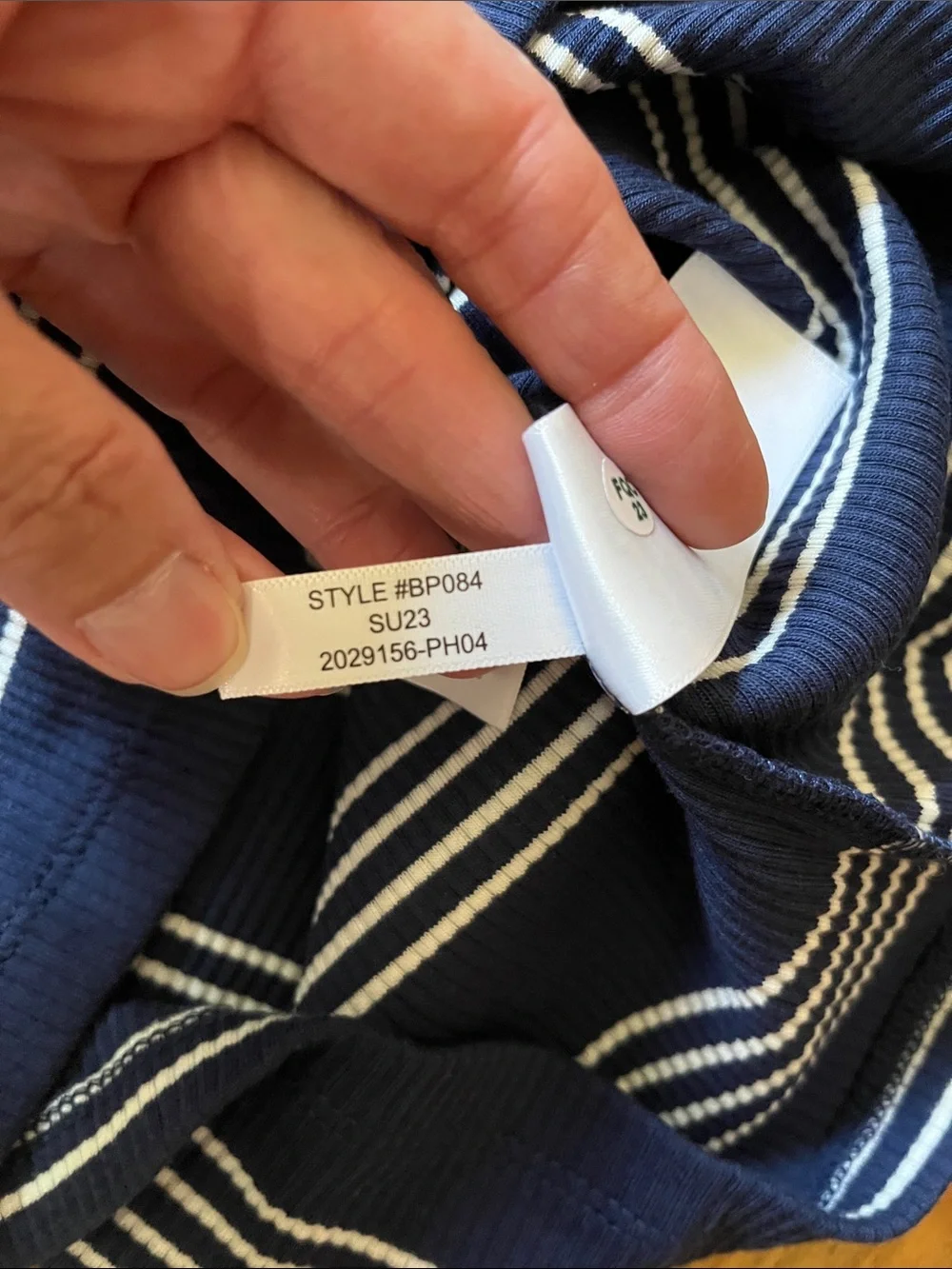 J CREW XS Navy Vintage Rib Ruffle-Sleeve Shirt in Stripe